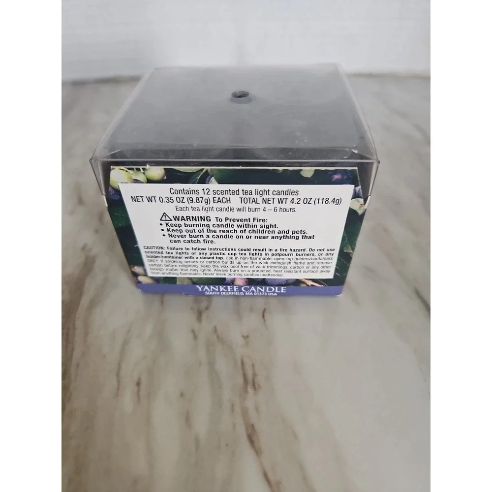 Yankee Candle Blueberry Scented Tea Lights 12 Count ***Discontinued***